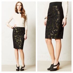 Philosophy Camo Ponte Pencil Skirt 6 NWT